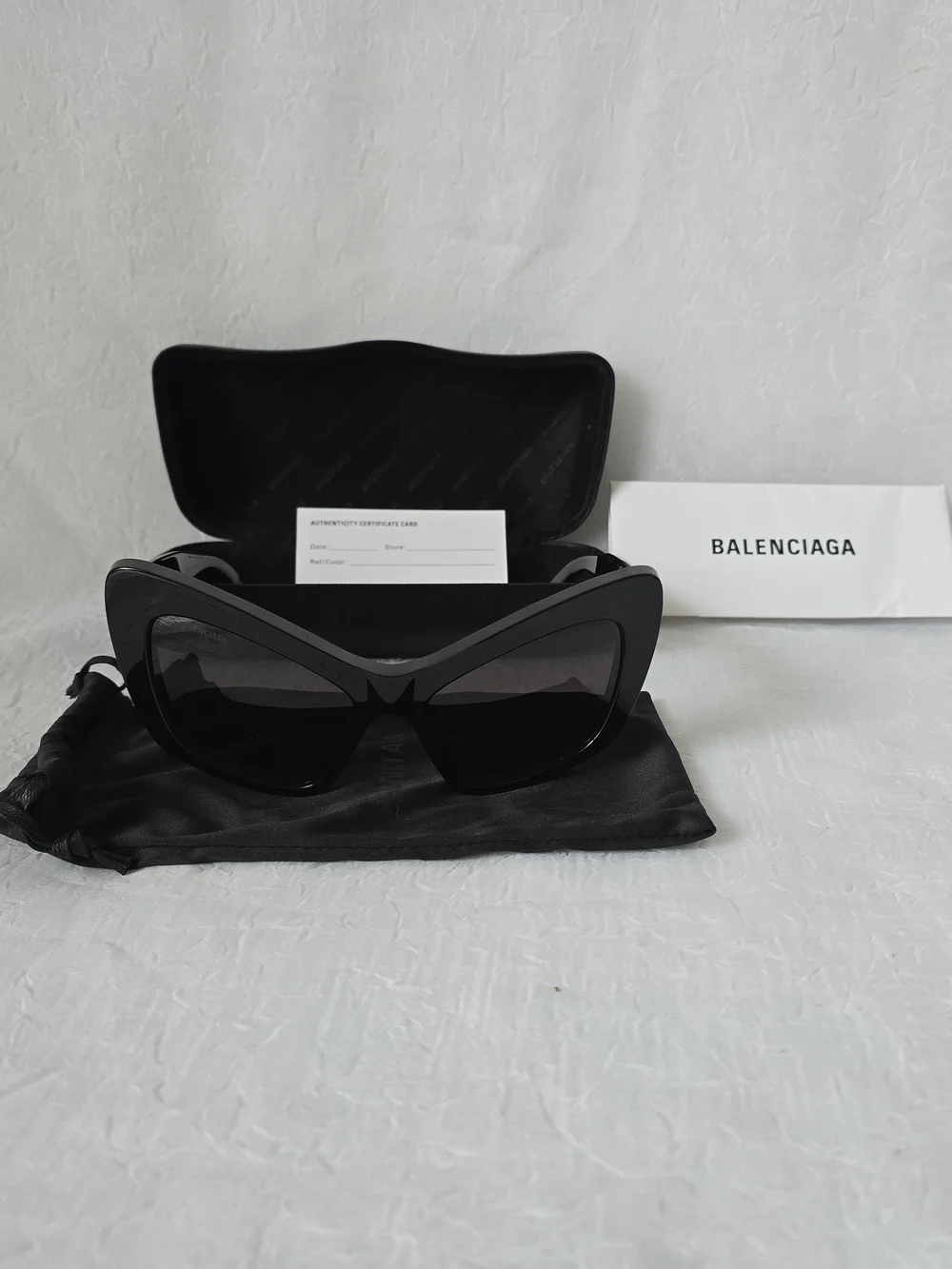 Balenciaga Women's Black Cat-Eye Sunglasses